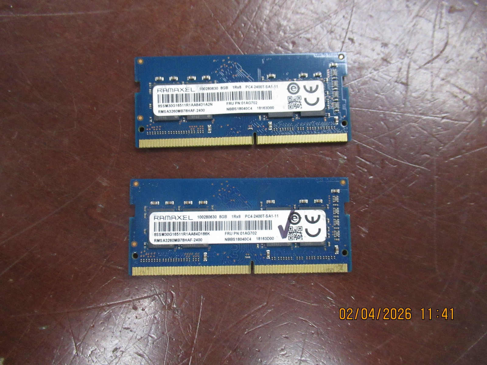 Ramaxel 2x8GB (16GB) RMSA3260MB78HAF-2400 1Rx8 PC4-2400T SODIMM Memory