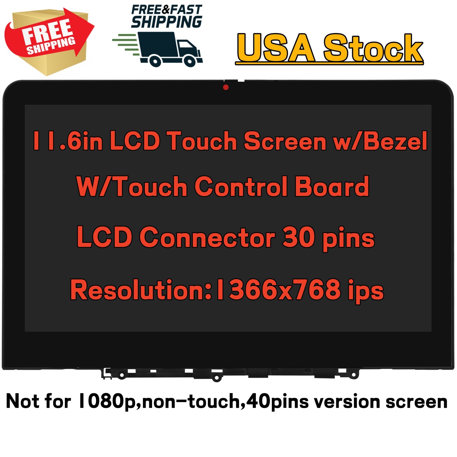 5M11Q54434 New for Lenovo 500e Chromebook Gen 4s HD LCD Touch Screen Replacement