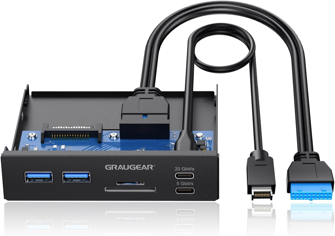 3.5 Inch Front Panel USB C Hub, Sd/Microsd Internal Card Reader