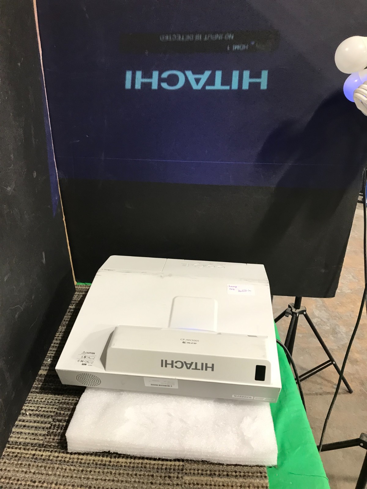Hitachi CP-AW3005 Projector * VARIOUS LAMP HRS  * WXGA Ultra Short Throw W/AC