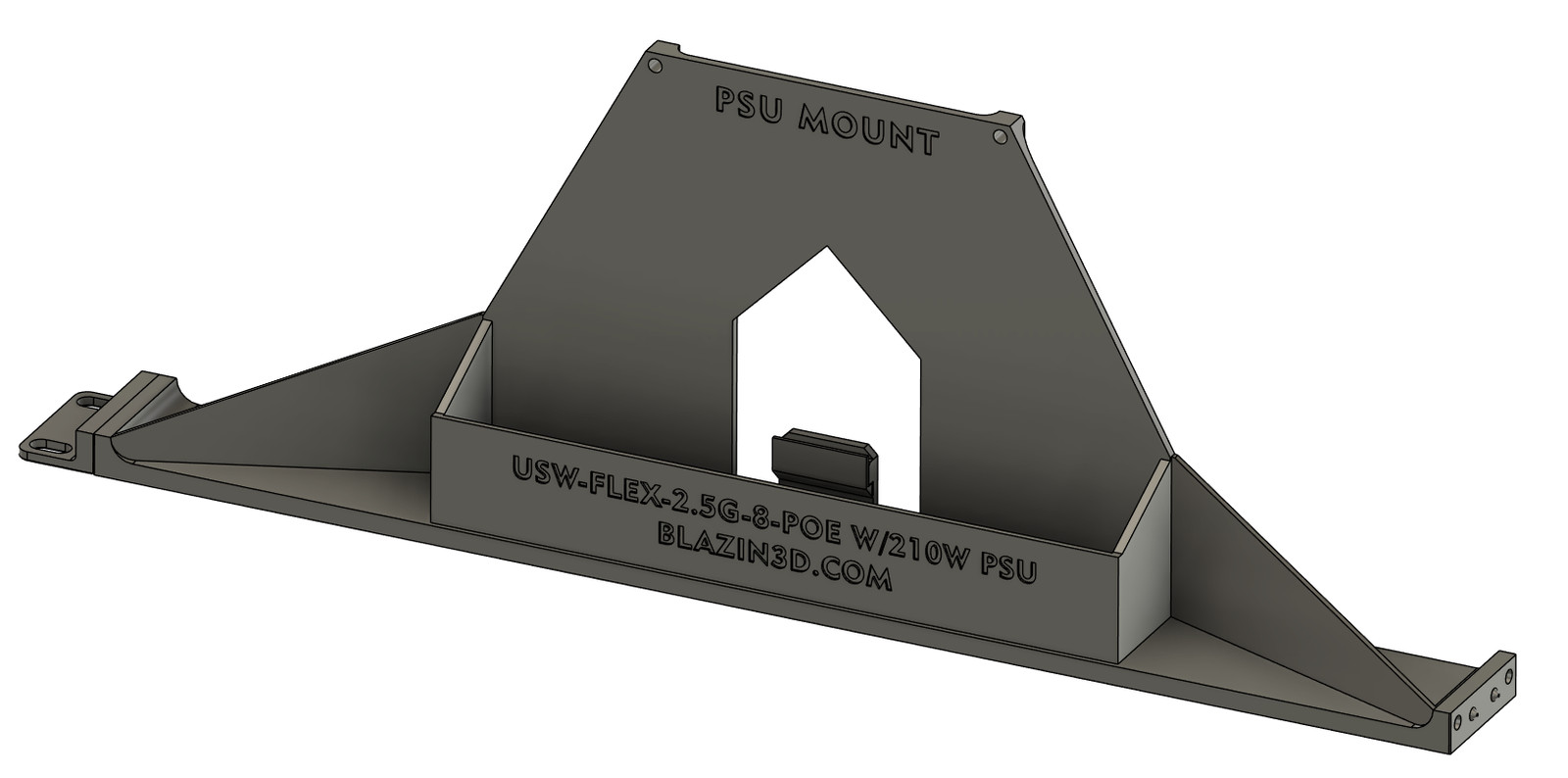 19-inch Network Rack Mount for Unifi USW-Flex-2.5G-8-POE Switch with 210W PSU