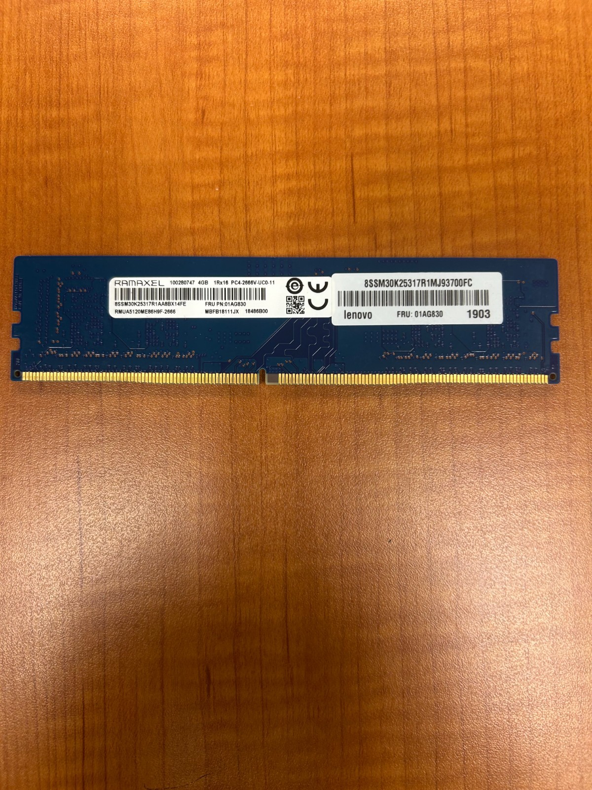 LOT OF 2 RAMAXEL AND 4 KINGSTON 4GB MEMOR MODULES