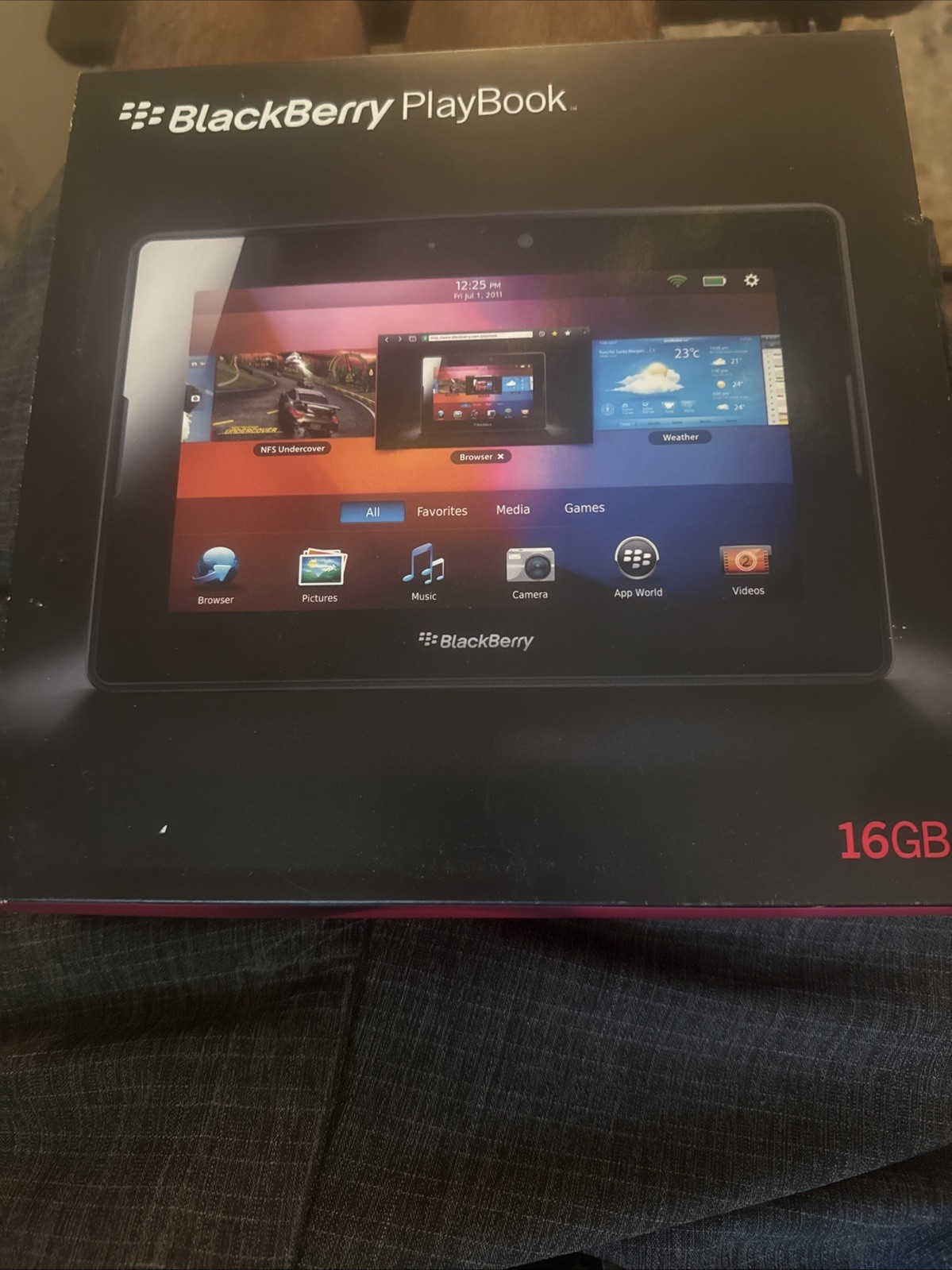 Blackberry Playbook 16GB Wi-Fi 7-inch Tablet Black New Sealed