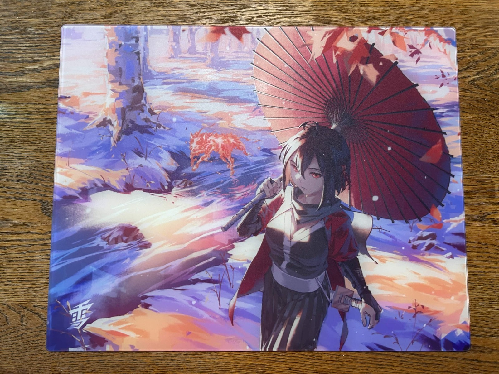 YUKI AIM 2024 KITSUNE Glass Mouse Pad Large Used