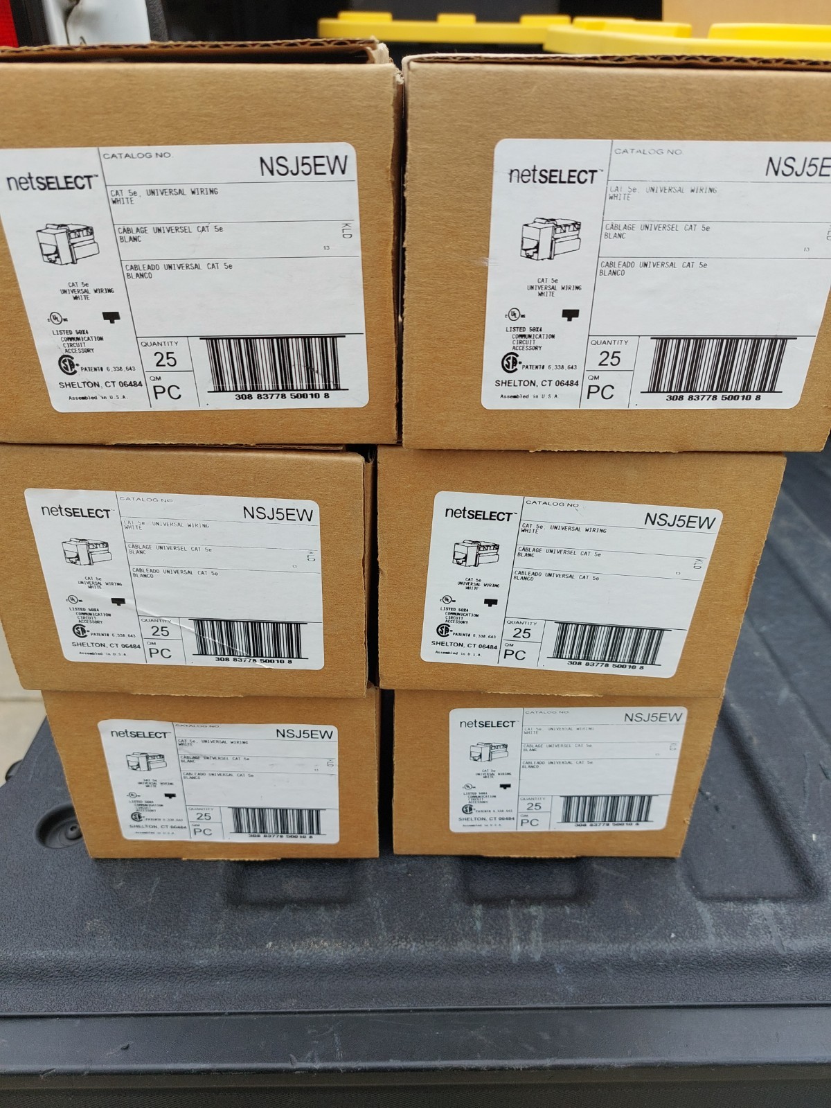 HUBBELL NETSELECT NSJ5EW CAT 5E UNIVERSAL WIRING WHITE (BOX OF 25)