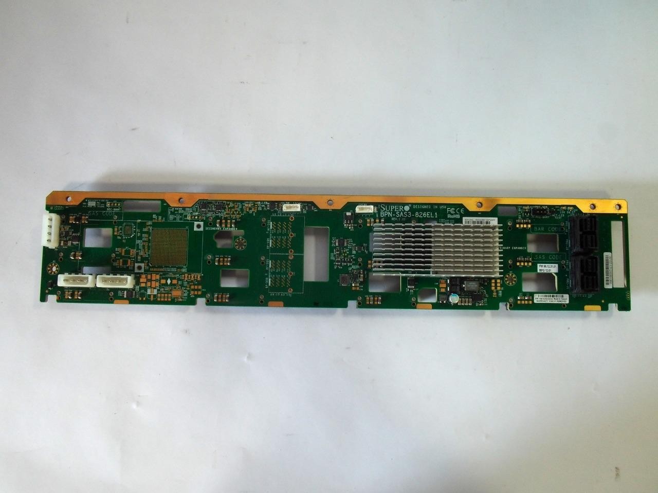 Supermicro 2U 4x NVME 12-Bay 12Gb SAS/SATA Expander Backplane BPN-SAS3-826EL1
