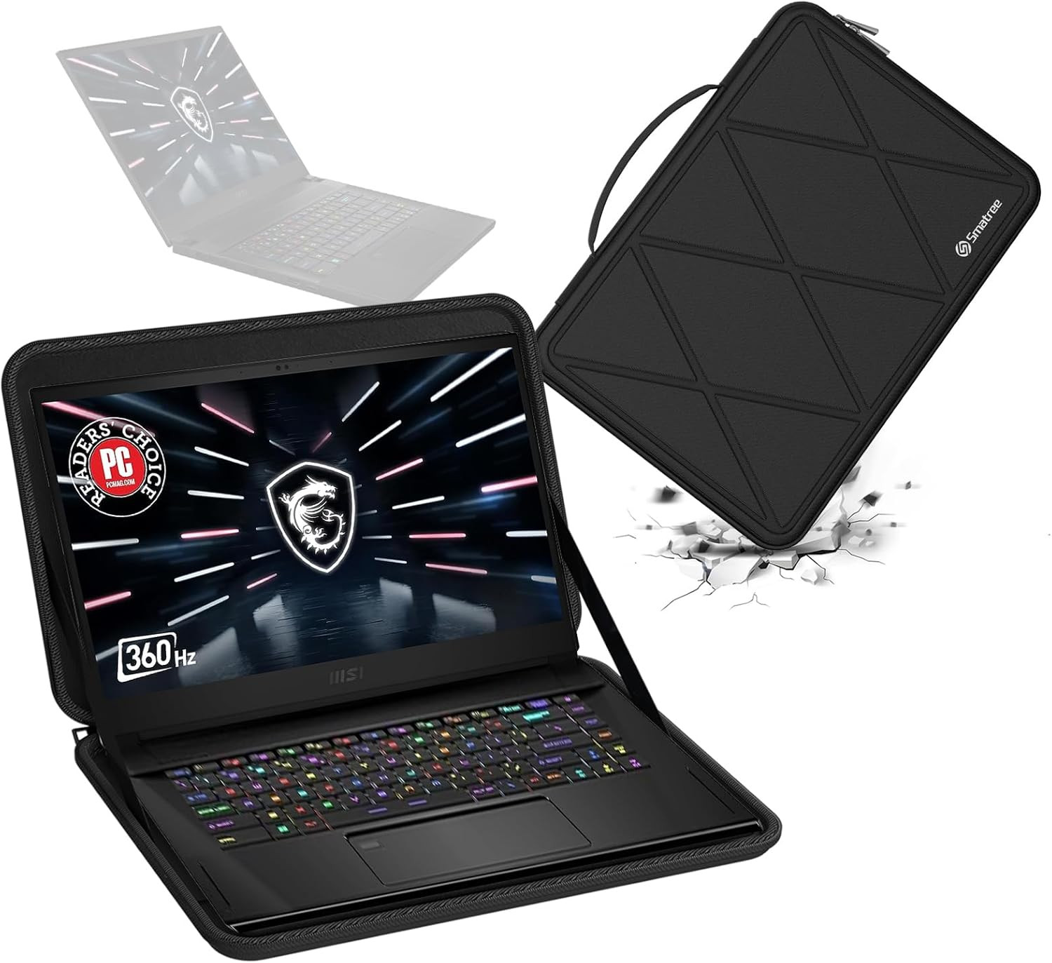 Hard EVA Protective Sleeve Case Compatible for 15.6 Inch MSI Stealth GS66/GS66 S