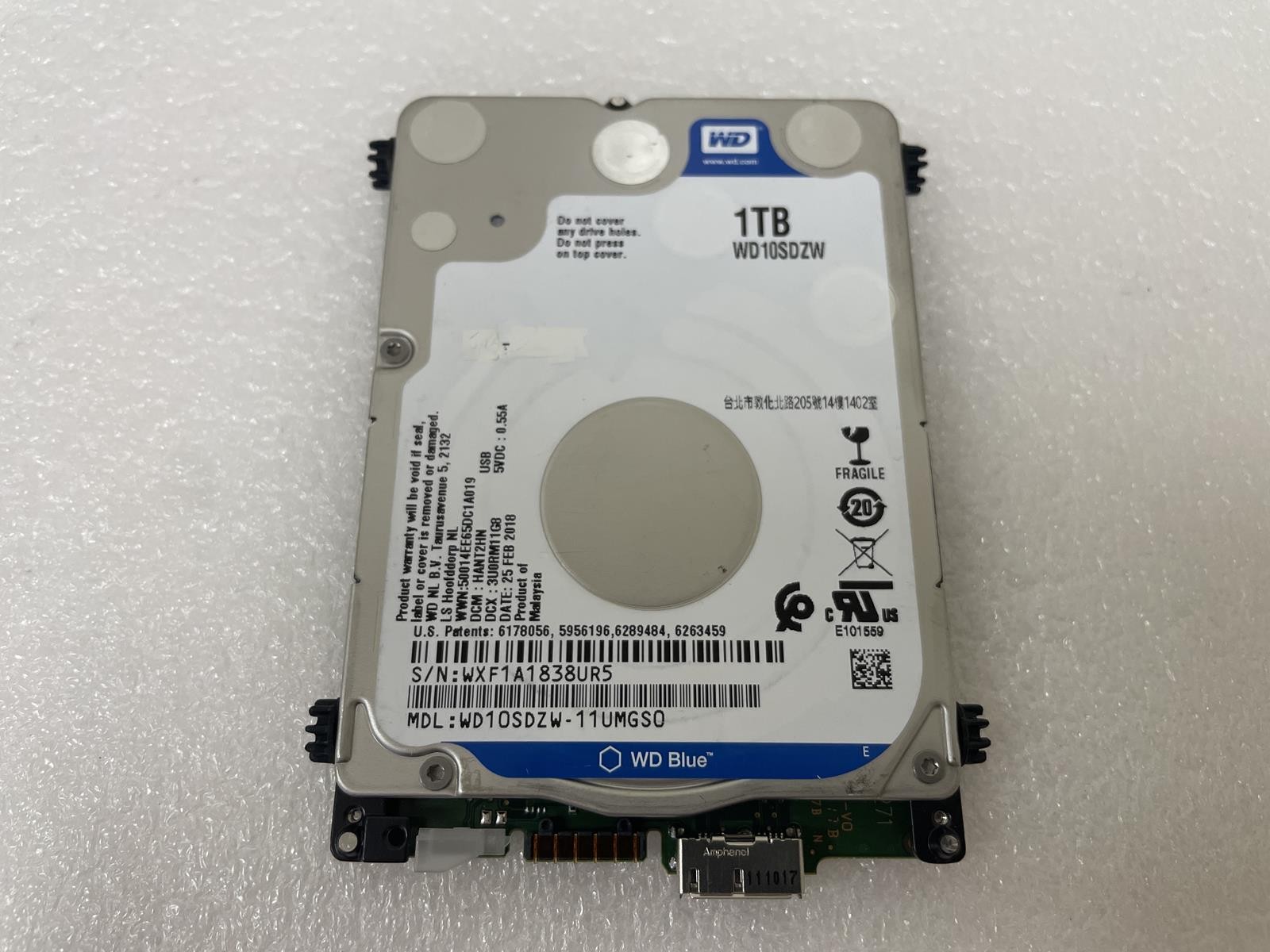 WD WESTERN DIGITAL WDC WD10SDZW-11UMGS0 1TB 2.5 HDD