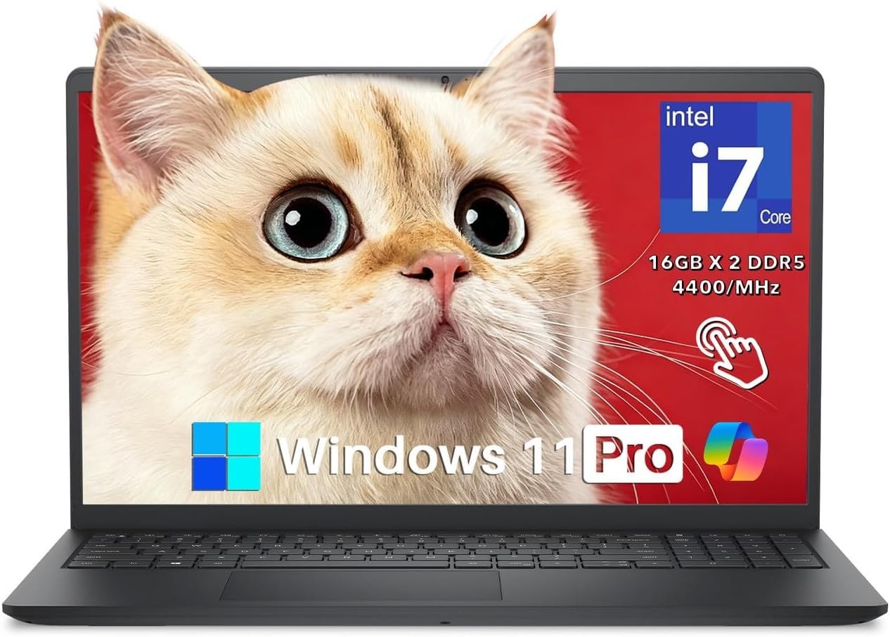 Dell DC15250 15.6" Touchscreen Laptop 2026, Intel Core i7-1355U,16GB RAM 1TB SSD