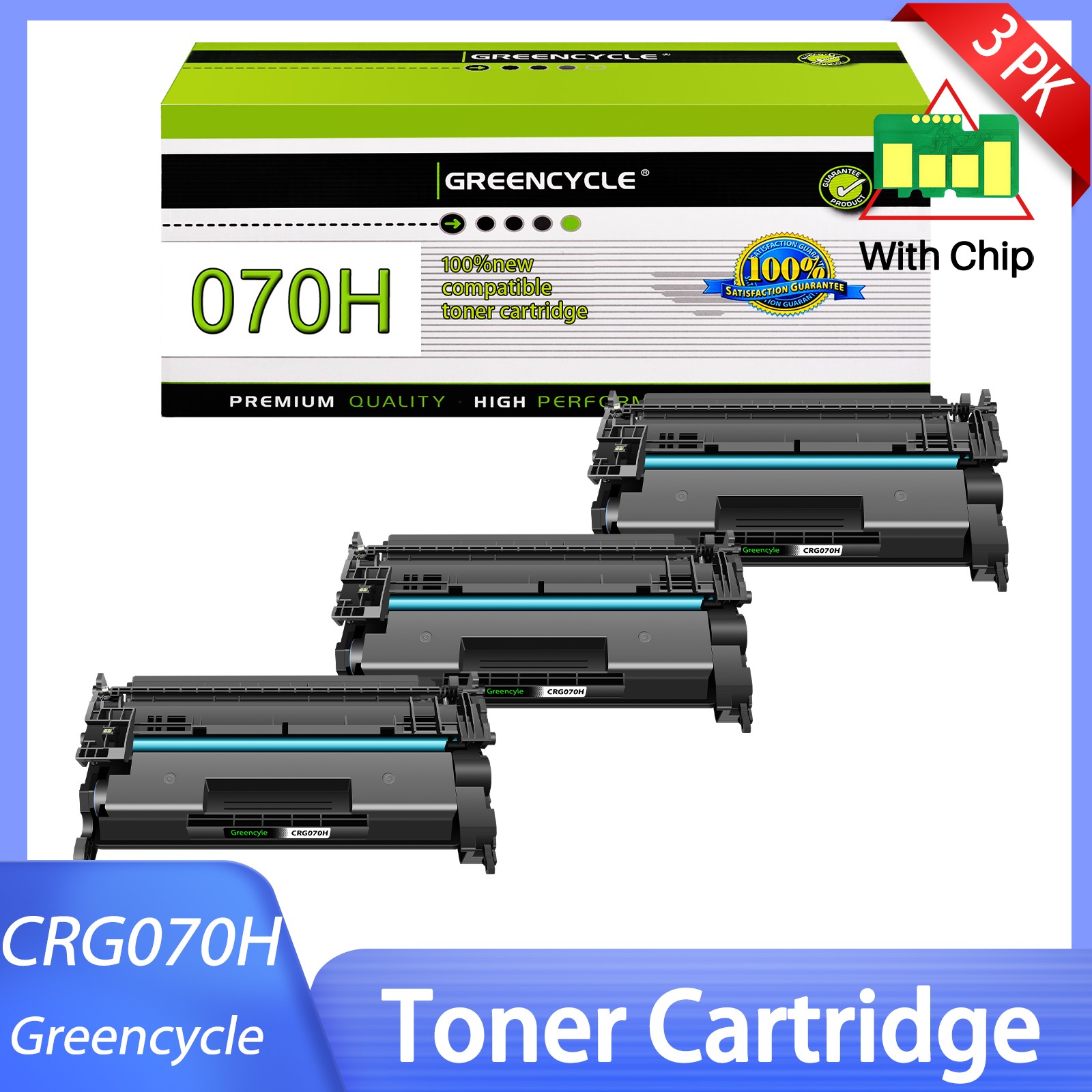 3PK Black Toner Cartridge CRG070H for Canon MF465dw LBP240dw LBP241dw LBP243dw