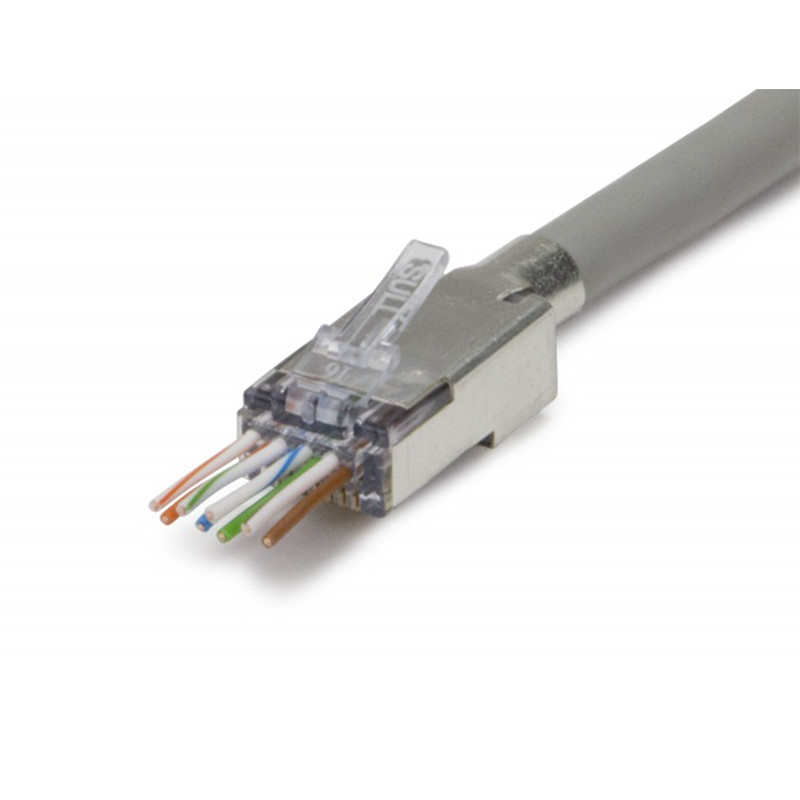 Platinum Tools 105029 External Ground ezEX®48 Shielded CAT6A Connector