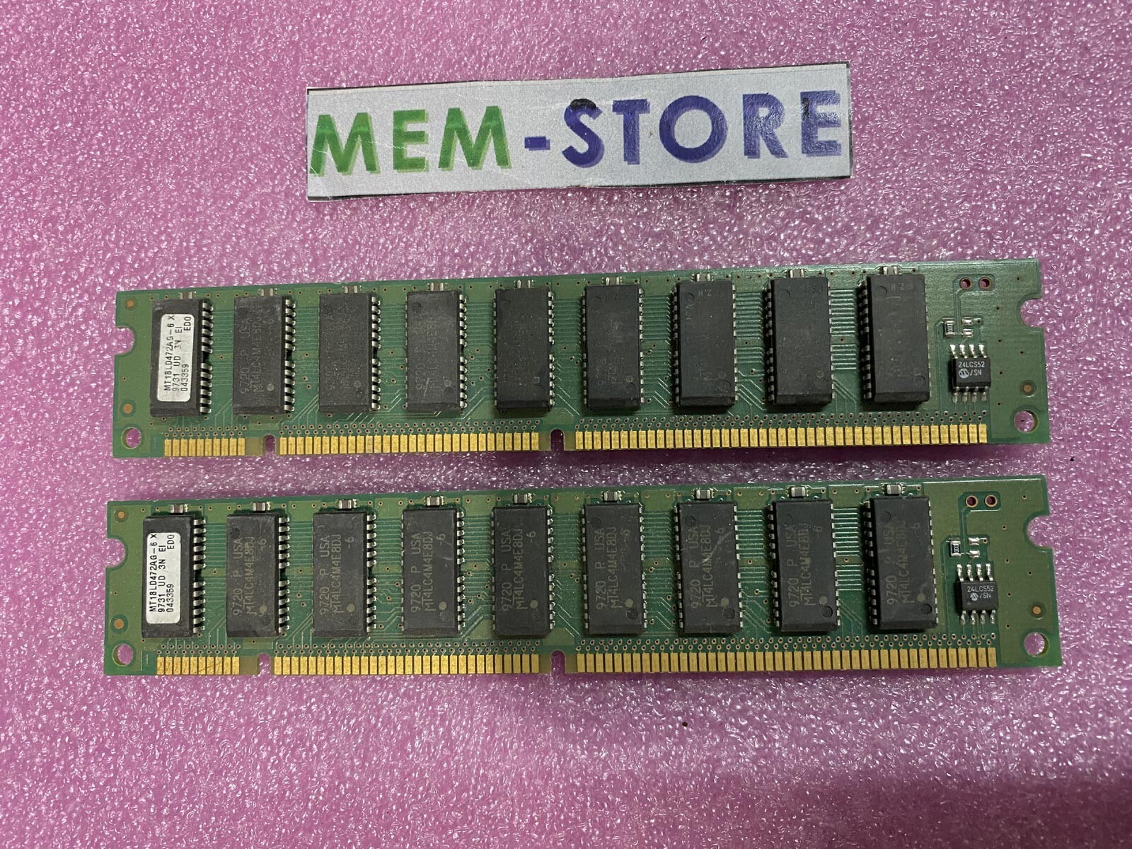 Lot of 10 Micron MT18LD472AG-6X 64MB 2x32MB EDO Original-Contact us for quantity