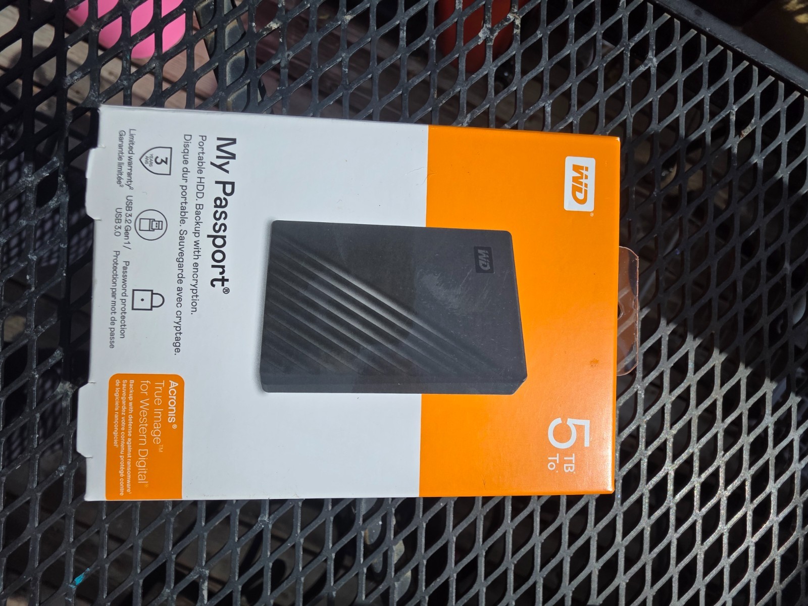 WD My Passport 5TB Portable External Hard Drive USB 3.2 Black - New Sealed