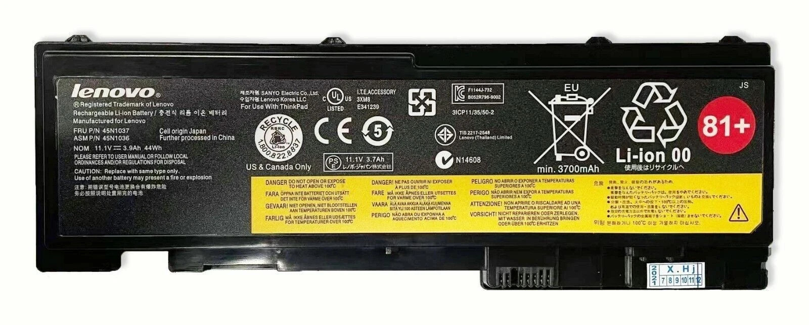 Genuine 81+ T430s Battery For Lenovo ThinkPad 81 Plus Notebook T420s series 44Wh