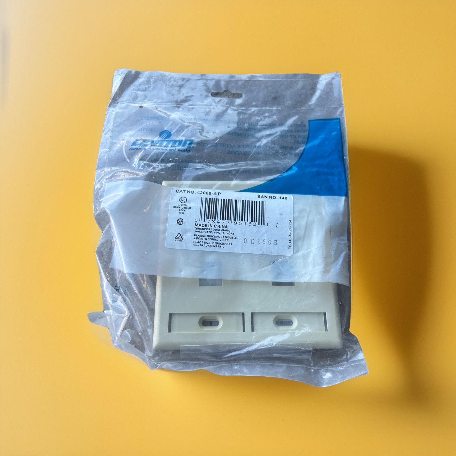 🔥(AN) ***QTY 15*** Leviton 42080-4IP Ivory ***FREE SHIPPING***