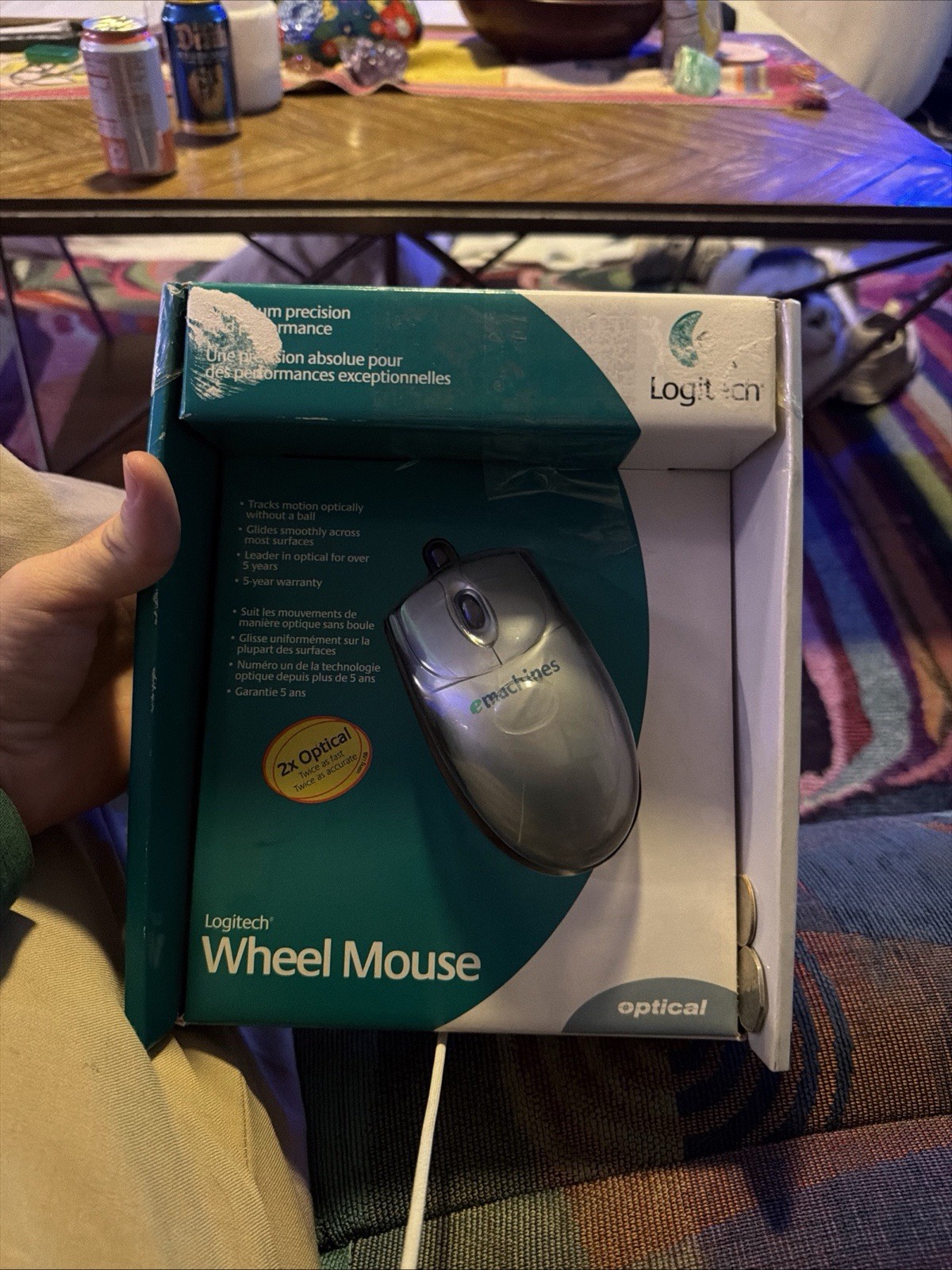 Logitech USB Wired 2x Optical Wheel Mouse Grey - BRAND NEW