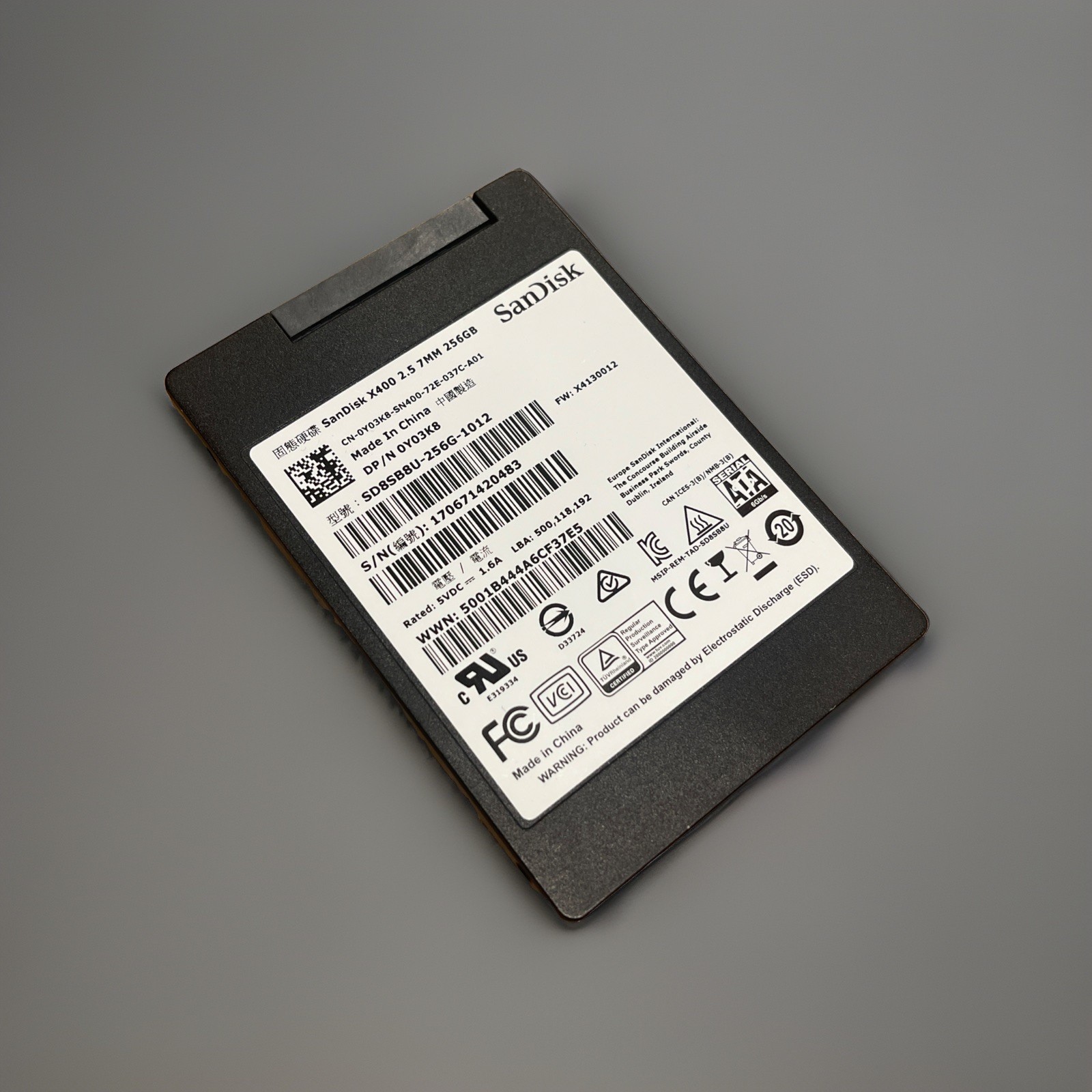 Genuine SanDisk X400 256GB 2.5" SATA III Client SSD SD7SB6S-256G-1012 