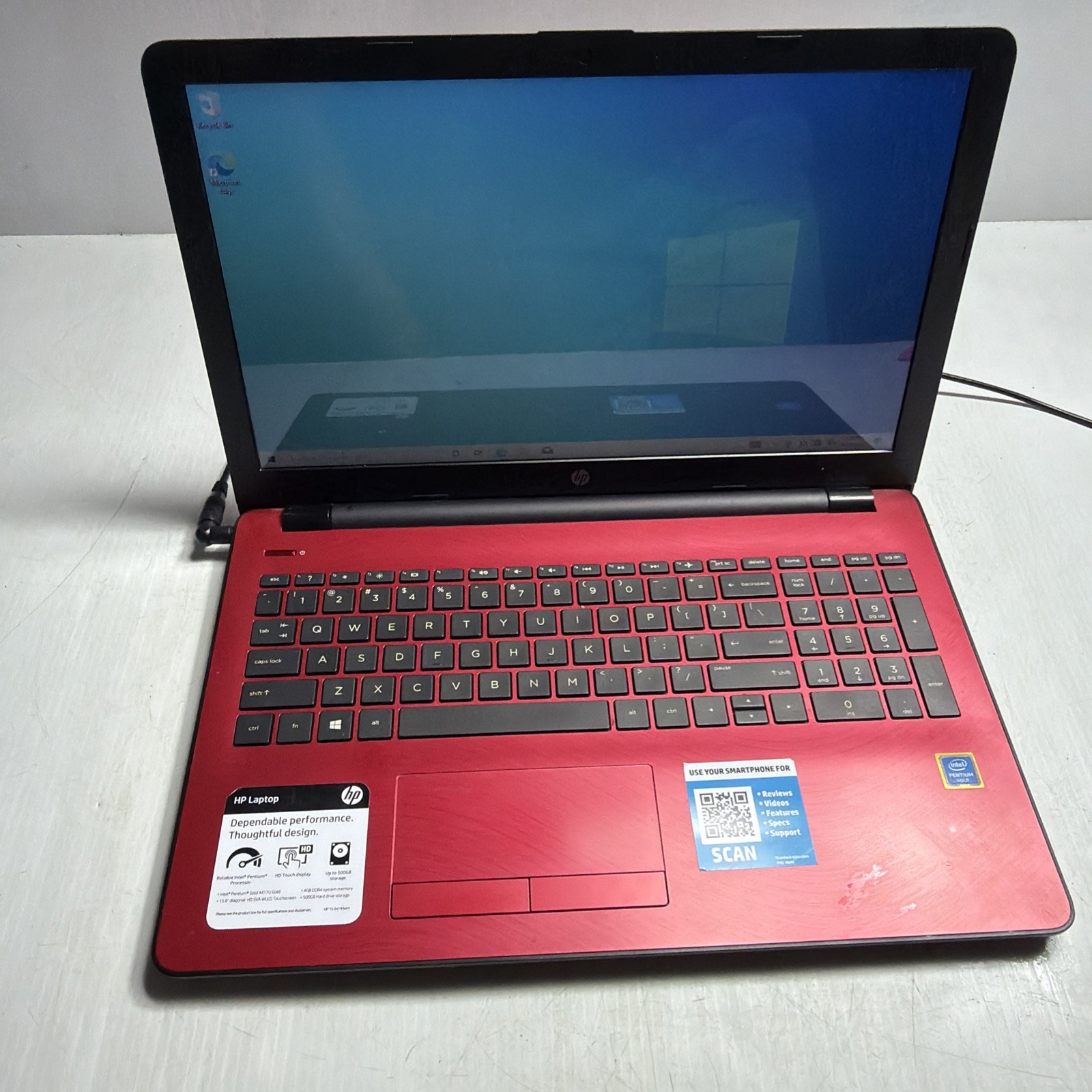 Hp Notebook 15-BS1XX Laptop Intel Pentium 4417U 4gb Ram 500gb HDD Windows 10 H