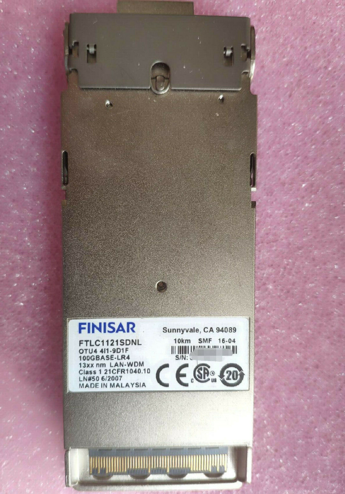 Finisar  FTLC1121SDNL  CFP2 100GBASE-LR4 13xxnm  LAN-WDM OTU4  Dual Rate
