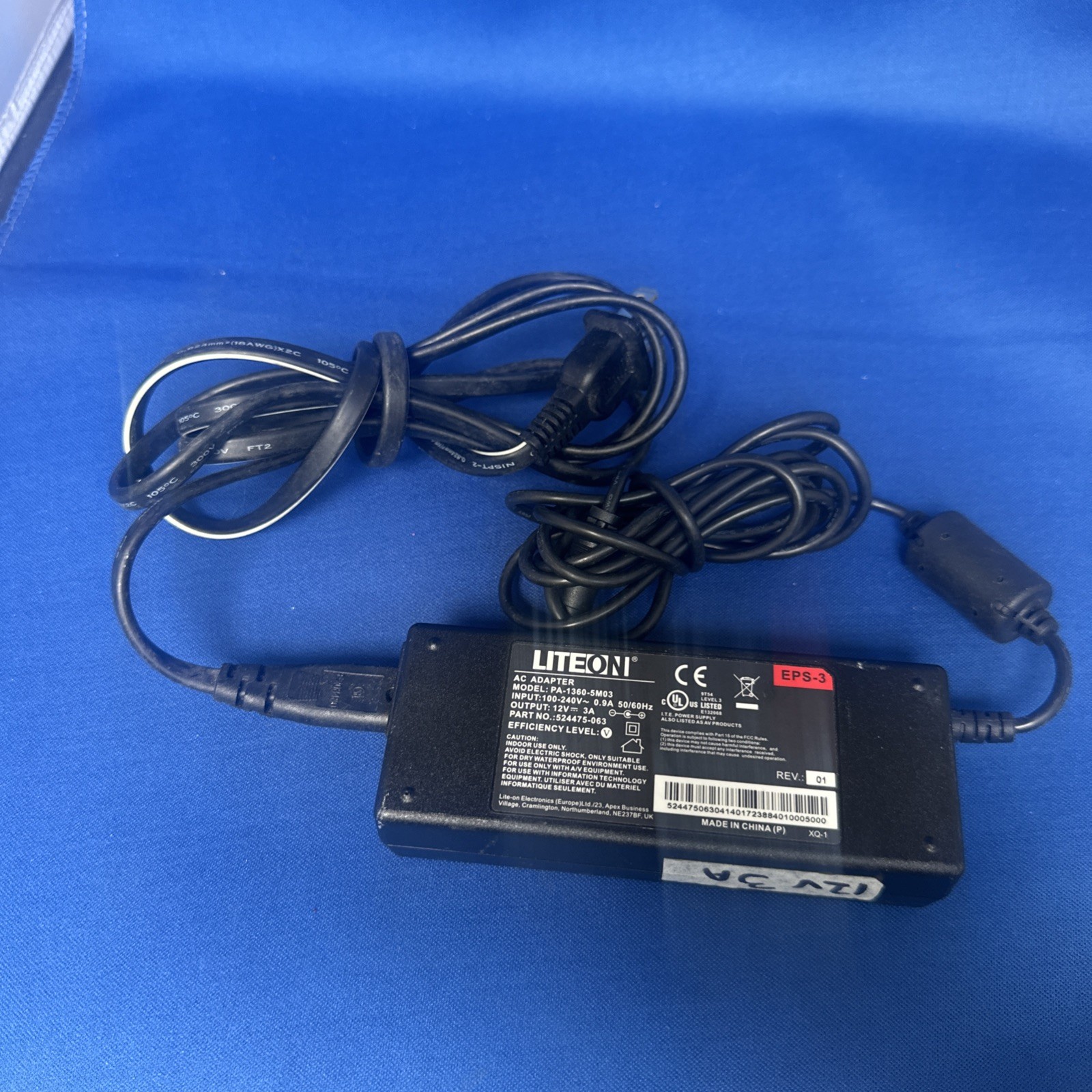 Liteon Delta 12V 3A Charger 100-240V AC Adapter PA-1360-5M02 EADP-40MB 5.5mm