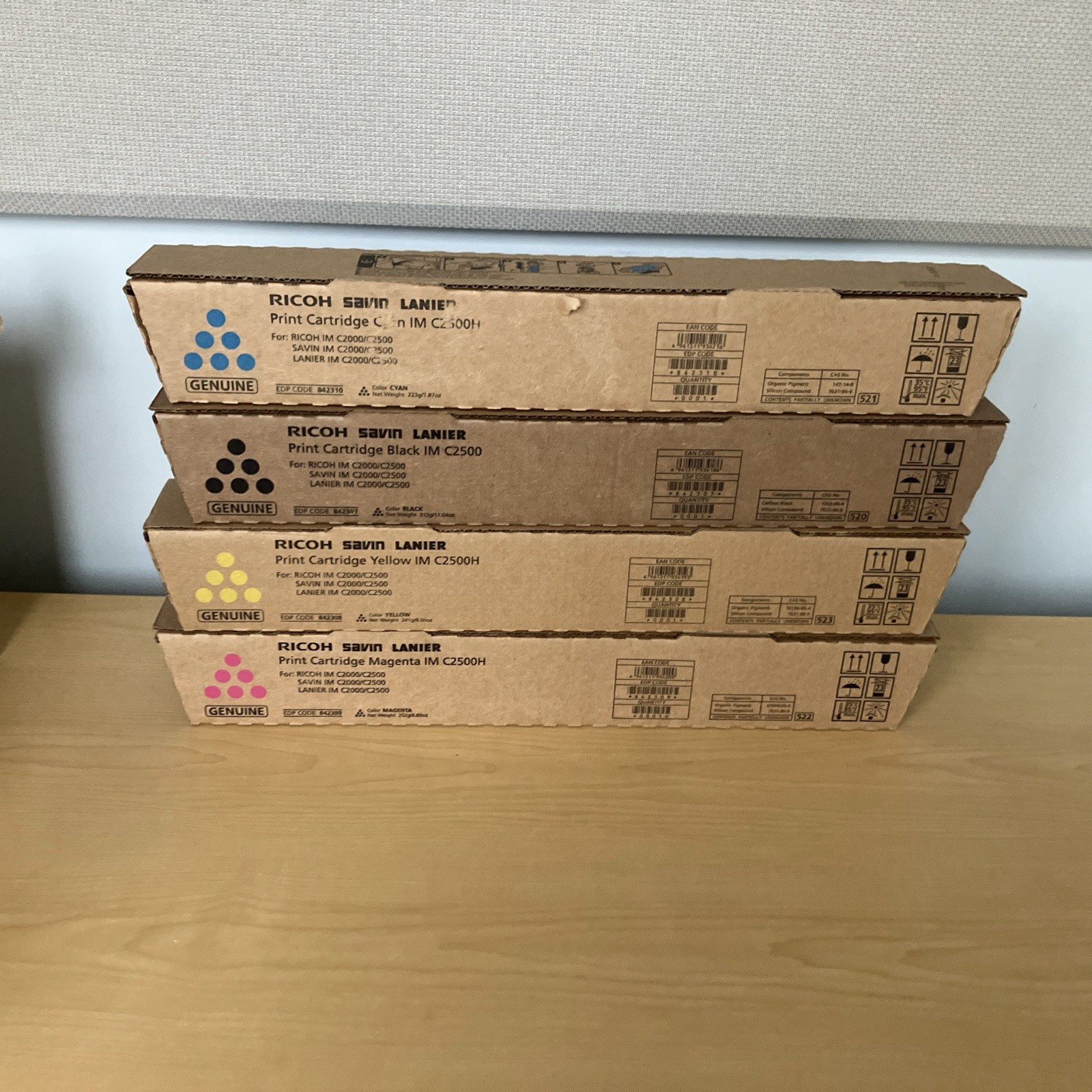 Ricoh Genuine Toner Set IM C2500-  lot of 4.