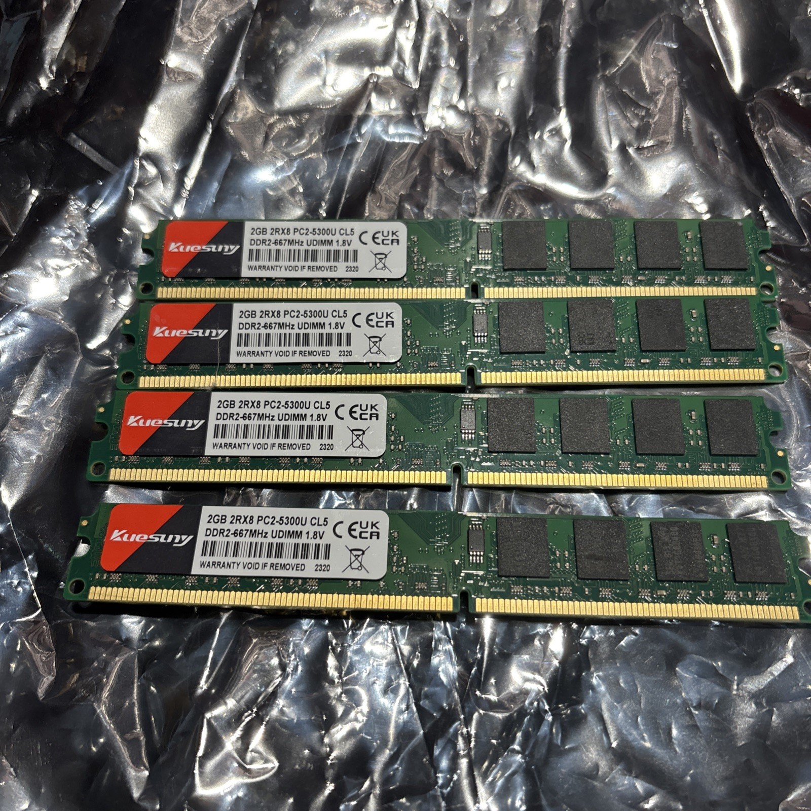 Kingstuy 6GB (3x2GB) DDR2 2Rx8 UDIMM PC2-5300U CL5 240-Pin 667MHz