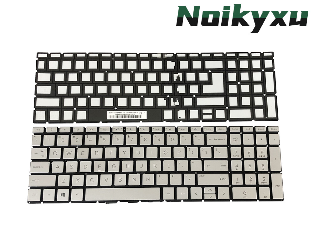 New HP 15-db0093nr 15-db1040nr 15-db1076nr 15-db0036nr Backlit Keyboard Silver