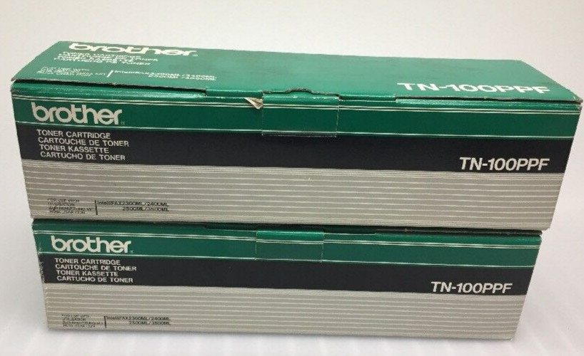 Lot 2 Genuine OEM Brother Toner Cartridges TN-100PPF for IntelliFax 2300ML