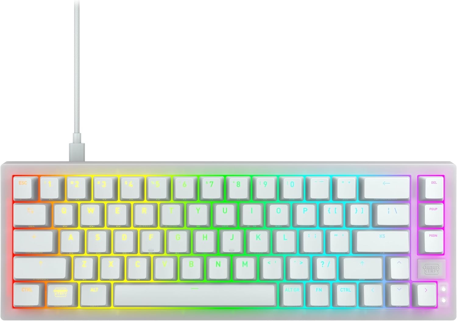 Cherry K5V2 RGB Compact 65 Wired Gaming Mechanical Keyboard - White