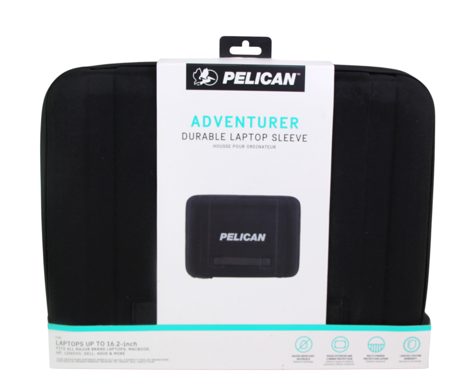 NEW Pelican BLACK CANVAS PADDED ADVENTURER DURABLE LAPTOP SLEEVE 16.2" ORGANIZER