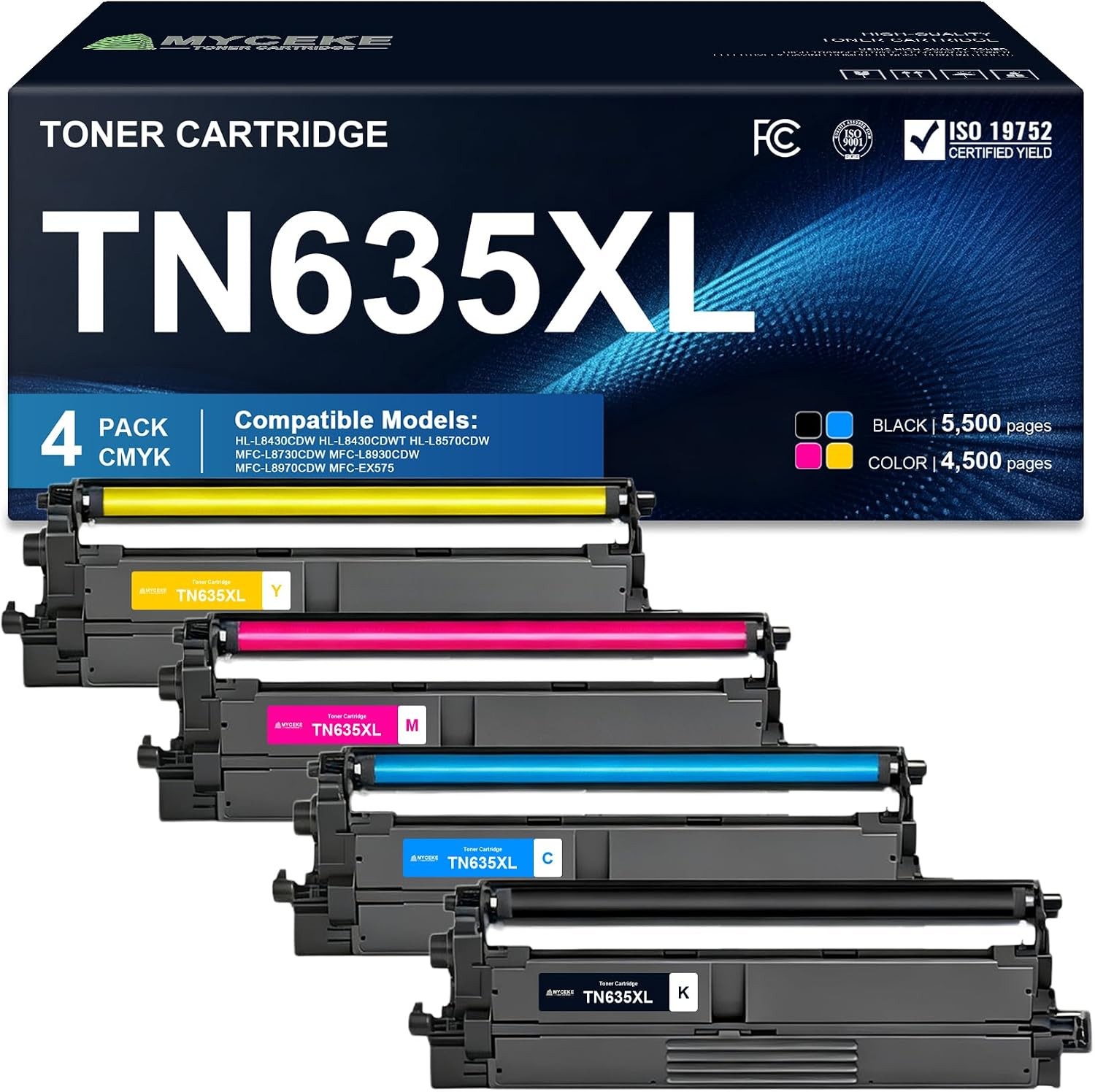 TN635XL Toner Cartridge for Brother HL-L8430CDW/MFC-L8730CDW/MFC-EX575 Series