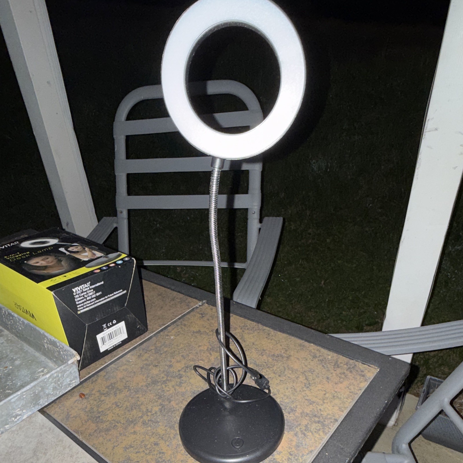 Vivitar USB LED Ring Light USB Light w/ Gooseneck Desk Lamp Stand
