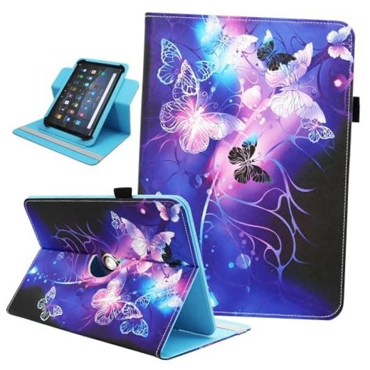 Purple Butterfly Universal 10 10.1 11 Inch Android Tablet Case Cover 01