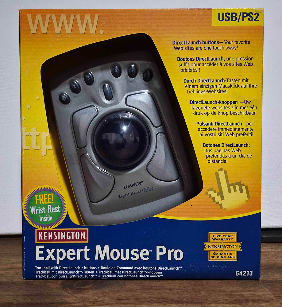 Kensington Expert Mouse Pro Mac Windows 95/98, NT, ME, 64213, USB/PS2, Trackball