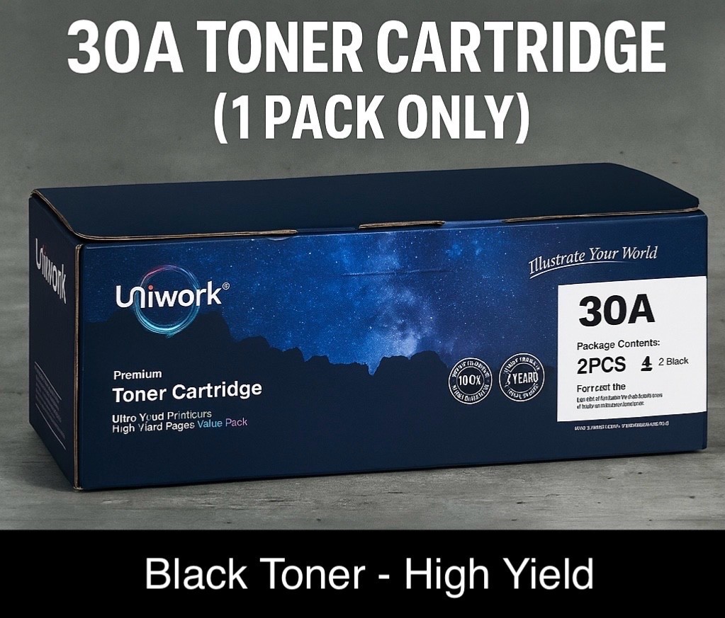 (NEW) Uniwork 30A Premium Toner Cartridge High Yield Black (1 Pc) - New in Box