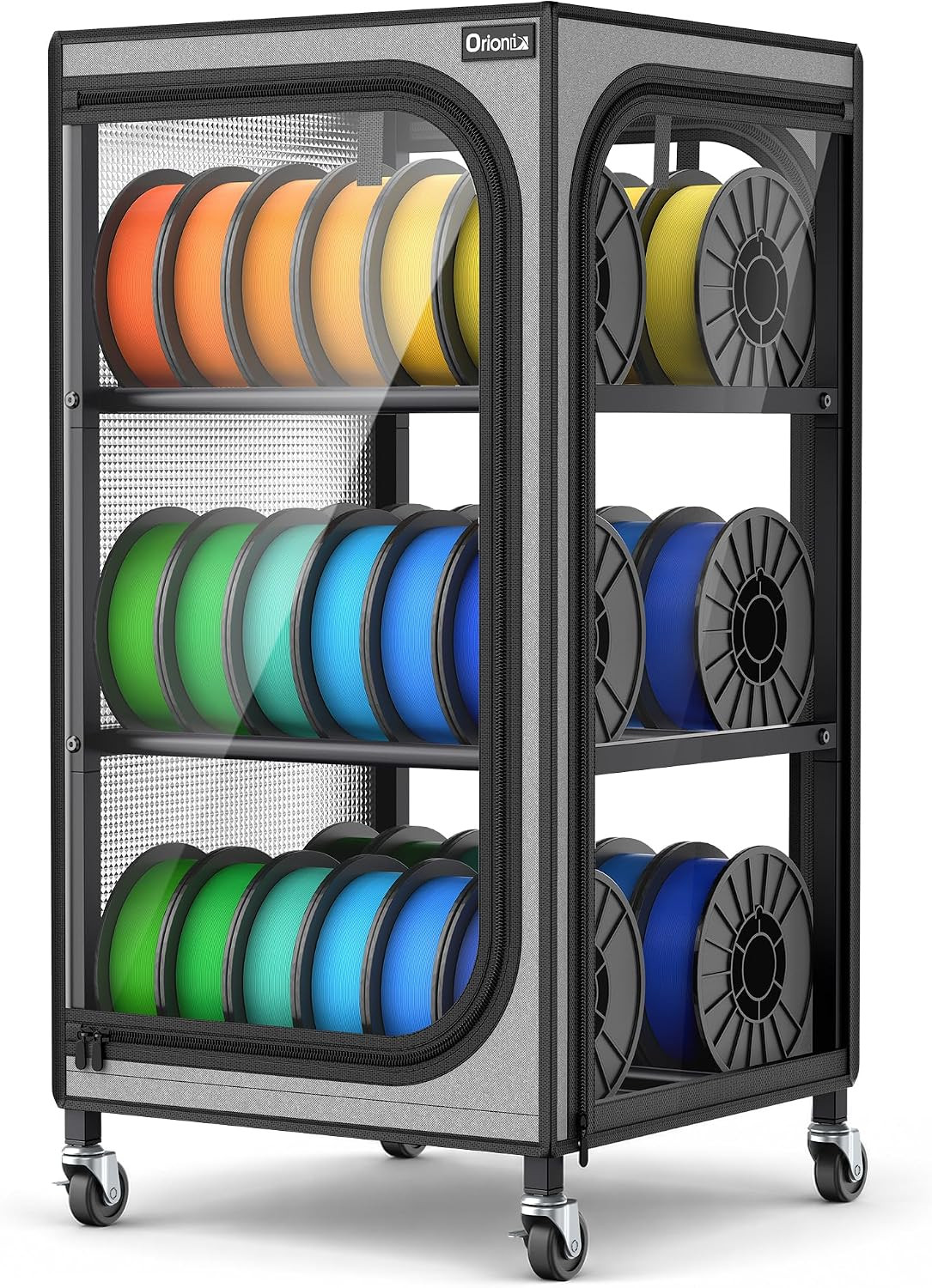 3-Tier Heavy-Duty 3D Printer Filament Storage Holds 36 Spools 1Kg