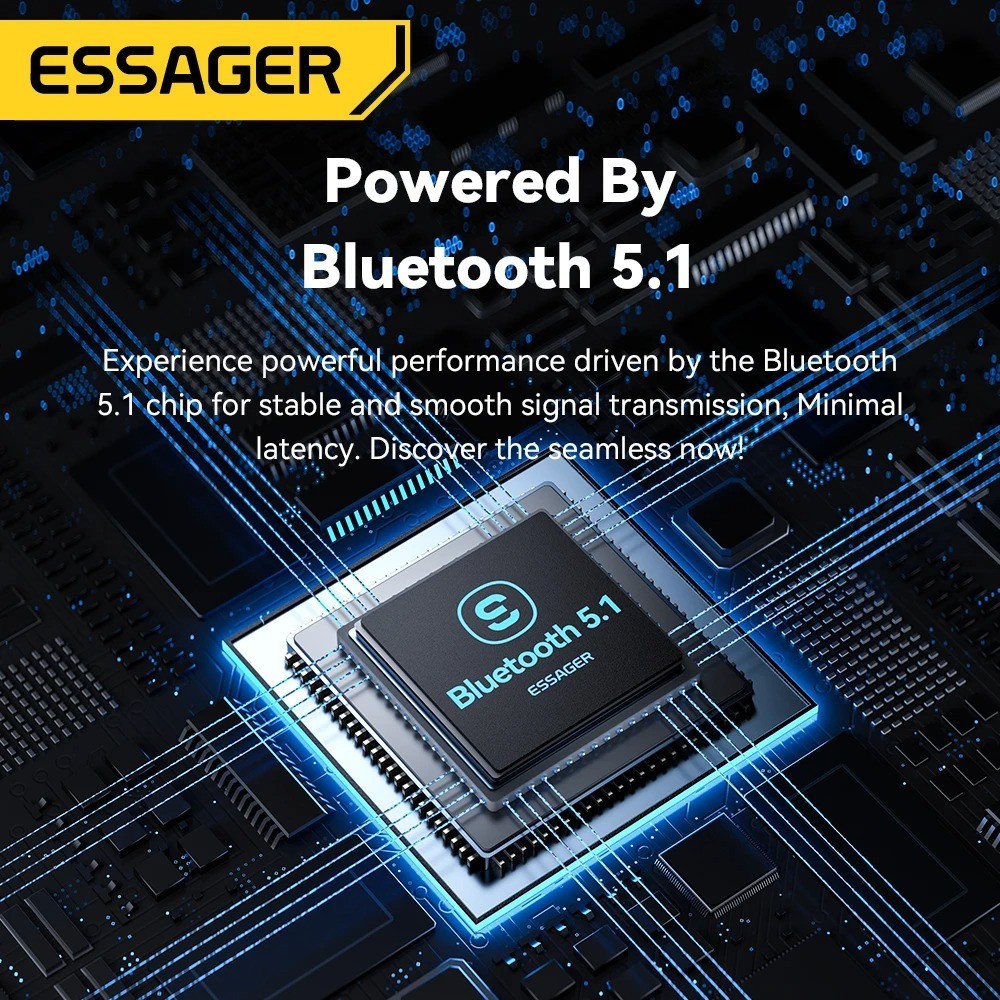 Essager 2-in-1Bluetooth Receiver ransmitter 3.5mm AUX Audio Adapter 5.1 Wireless
