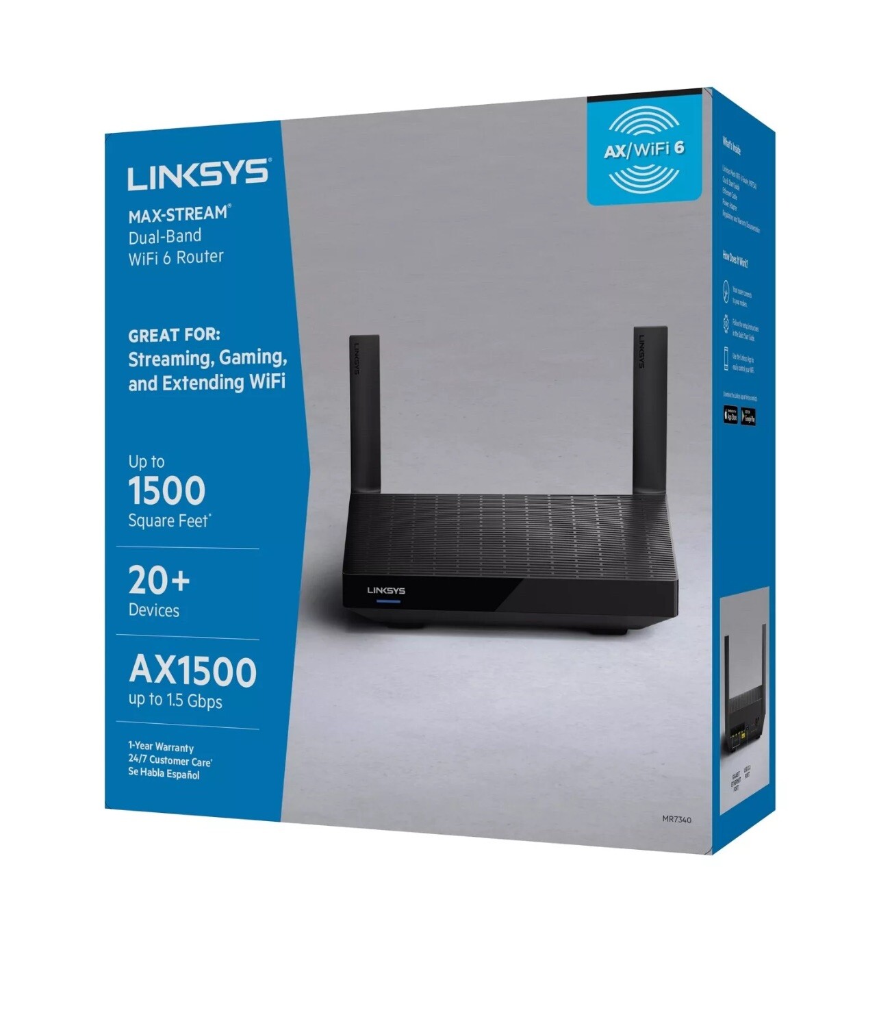 New Linksys AX1500 Max-Stream Dual-Band WiFi 6 Router MR7310 Factory sealed