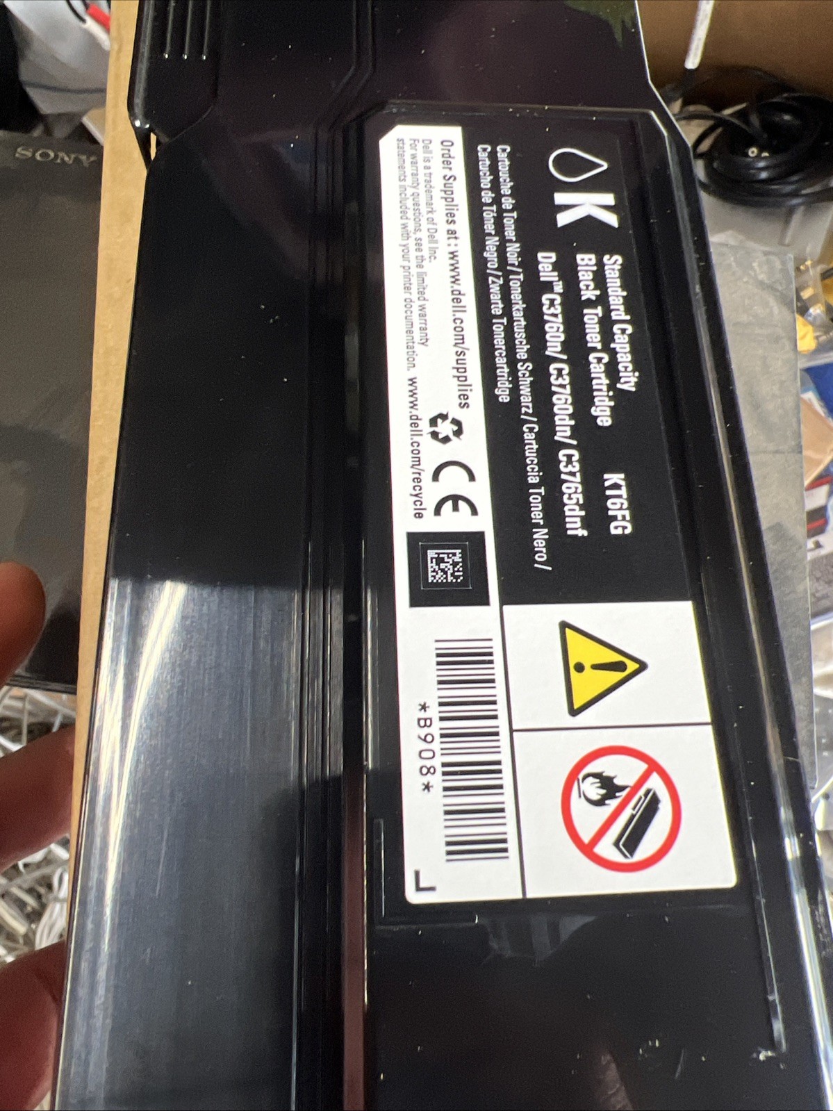 Genuine Dell Toner 9F7XK Black C3760N Pages  7,000 Open Box