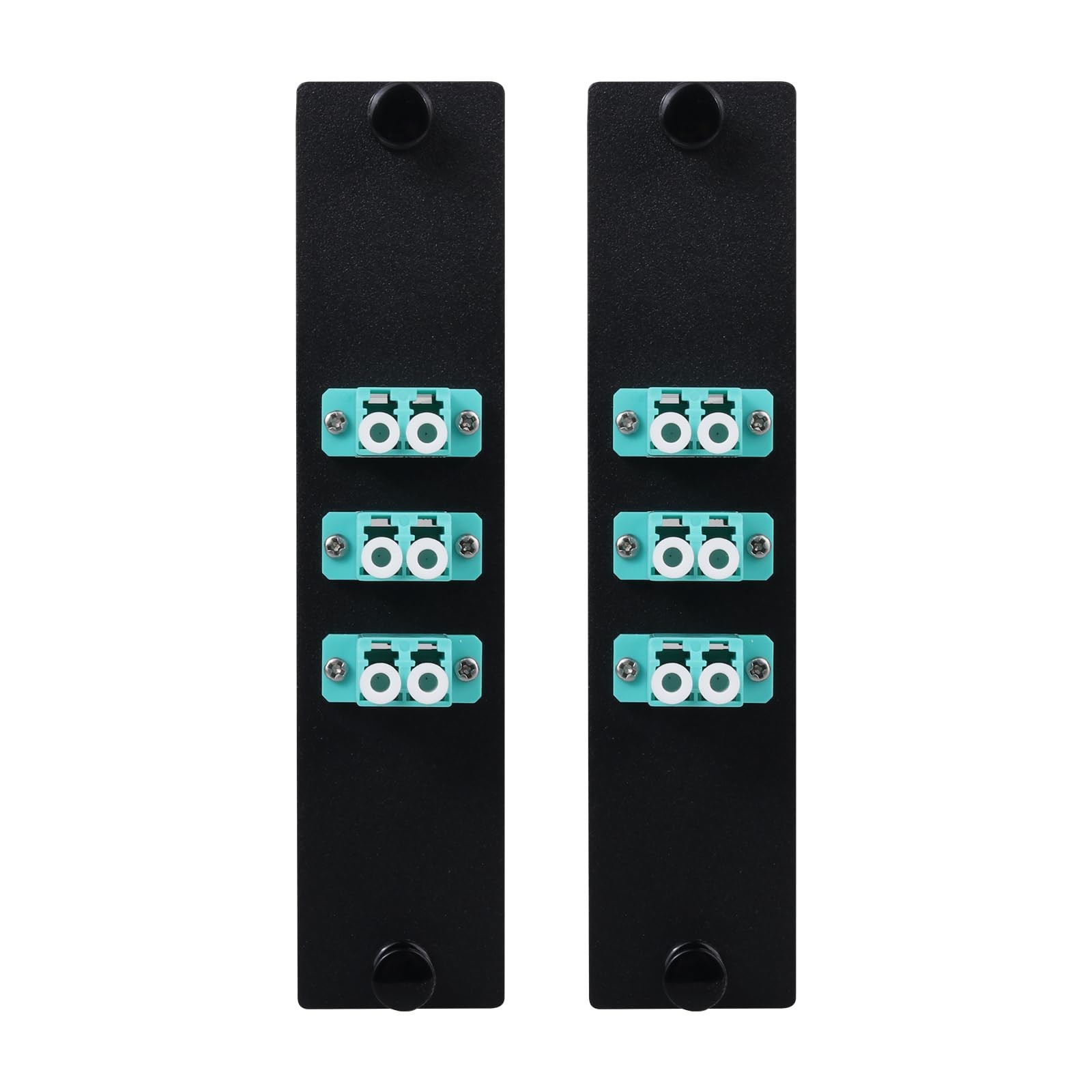 2 PCS 6 Fibers OM3 Multimode Patch Panel 3 LC UPC Duplex Adapters LGX Network