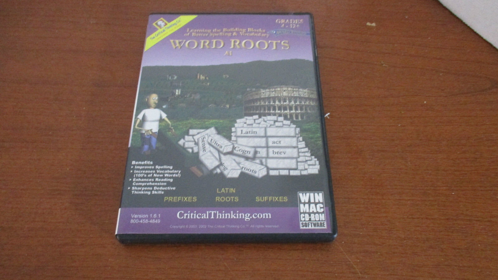 Critical Thinking~ WORD ROOTS A1 CD-ROM SOFTWARE ~ Latin Roots Suffix Prefix