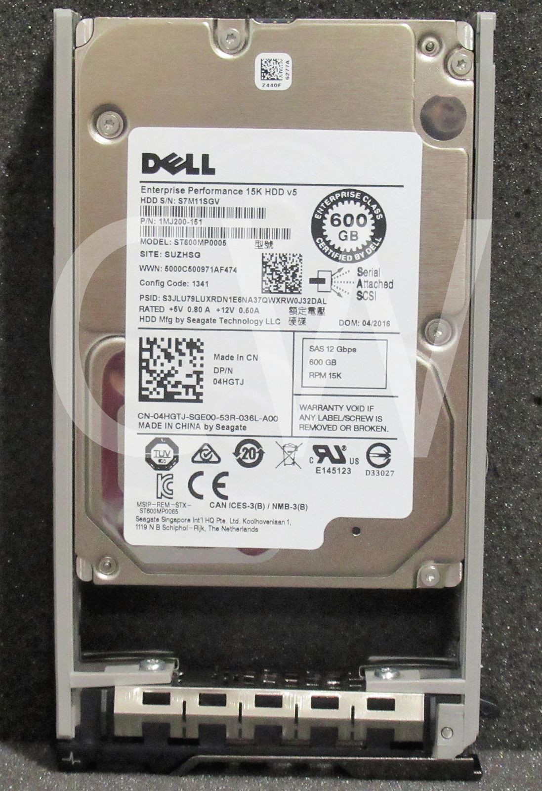 4HGTJ ST600MP0005 Dell 600GB 15000RPM 12Gbps 2.5"SAS SERVER HDD Hard Drive GEN13
