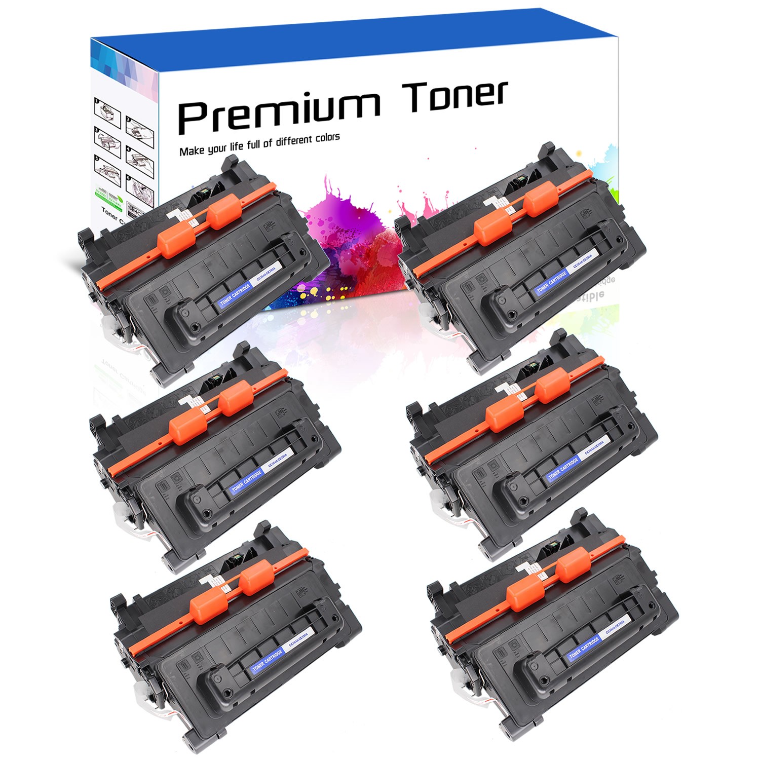 6PK Black CC364A 64A Toner Cartridge for HP LaserJet P4515n P4515tn P4515x INK