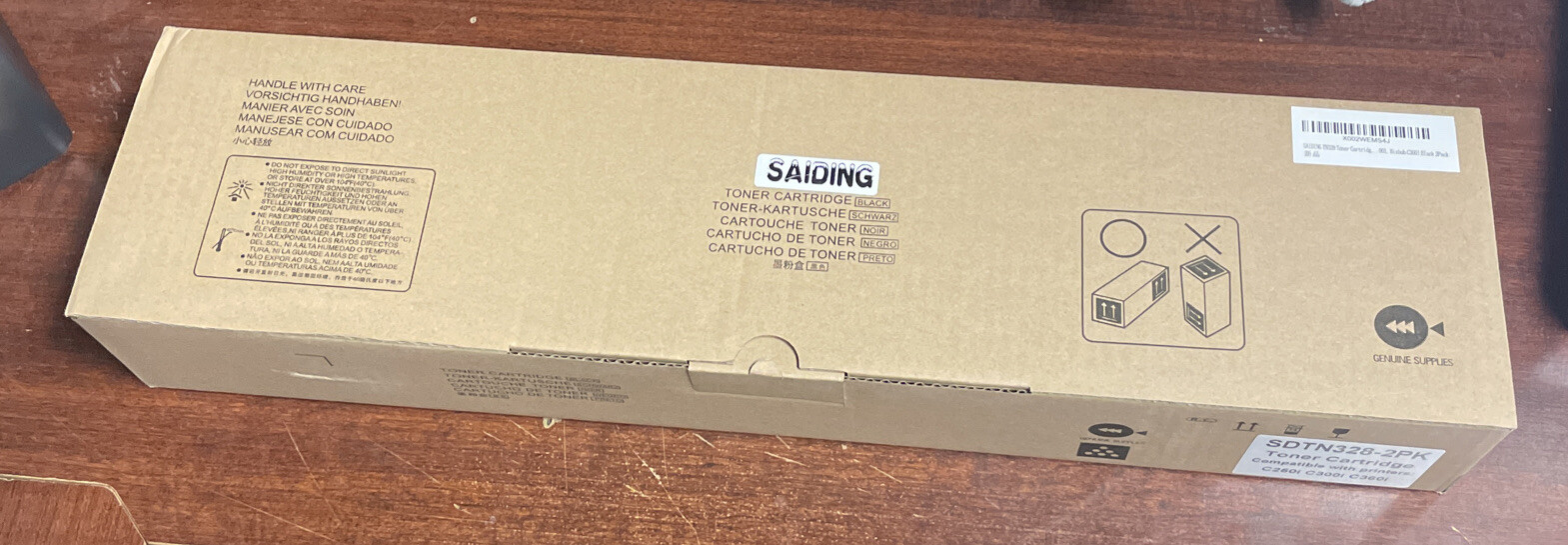 Saiding TN328 Toner Cartridge 2 PK black