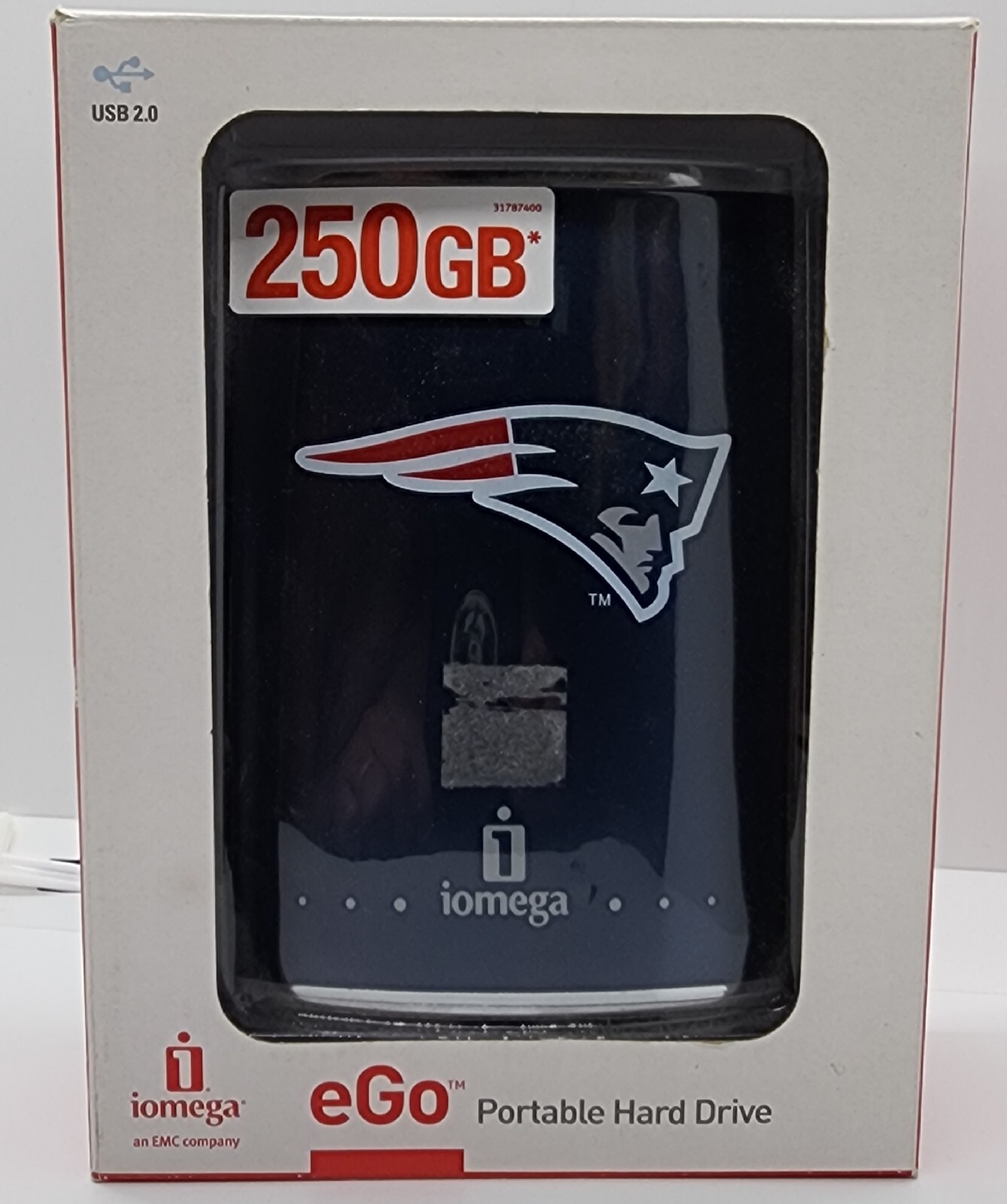 Rare Iomega eGo 250 GB USB 2.0 Portable External Hard Drive 34459 NFL 