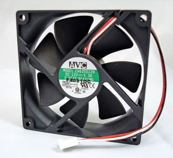 AVC C9025S12H 92x92x25mm 12V 0.30A Three-Wire Fan