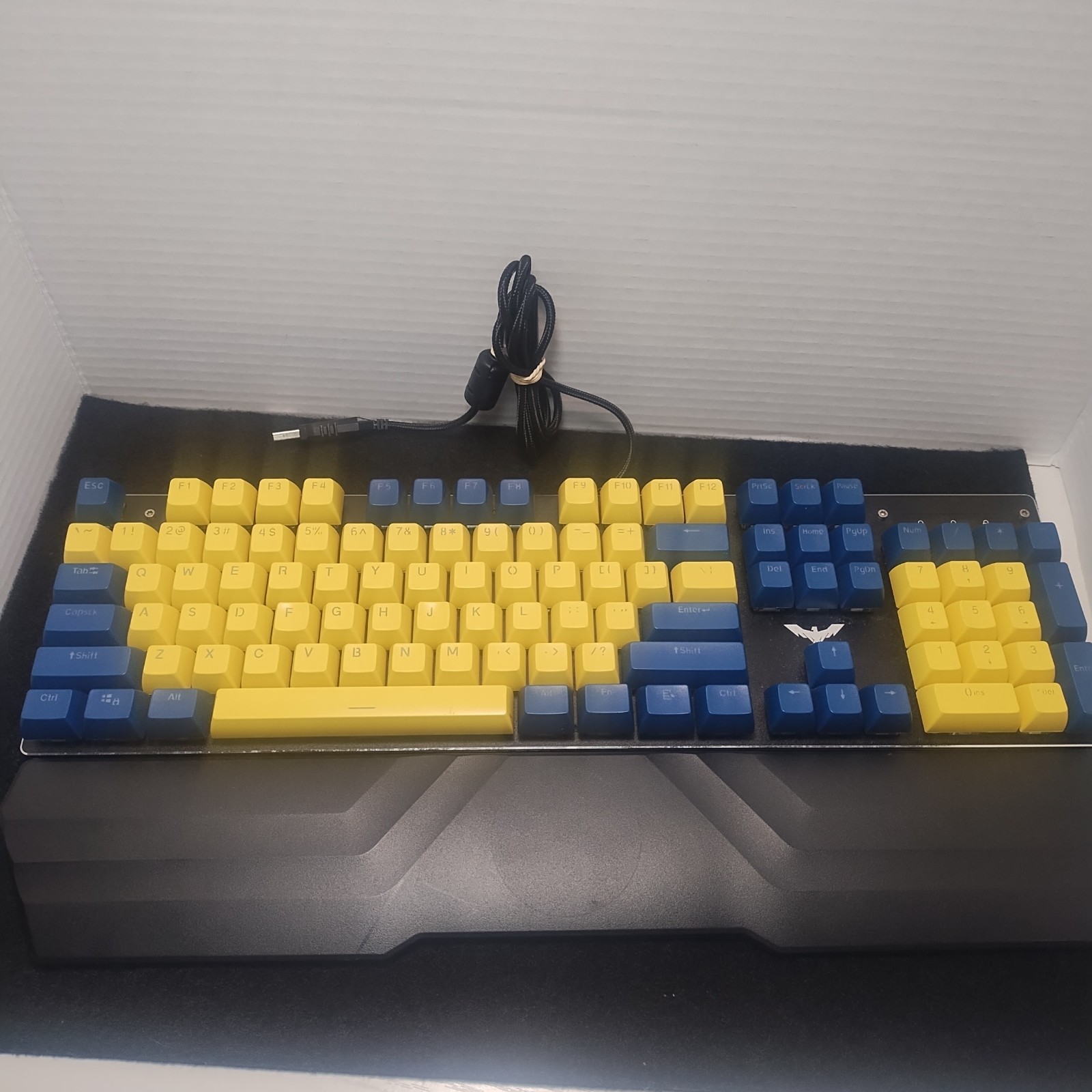 Havit Mechanical Gaming Keyboard Model HV-KB389L  Yellow & Blue Keys