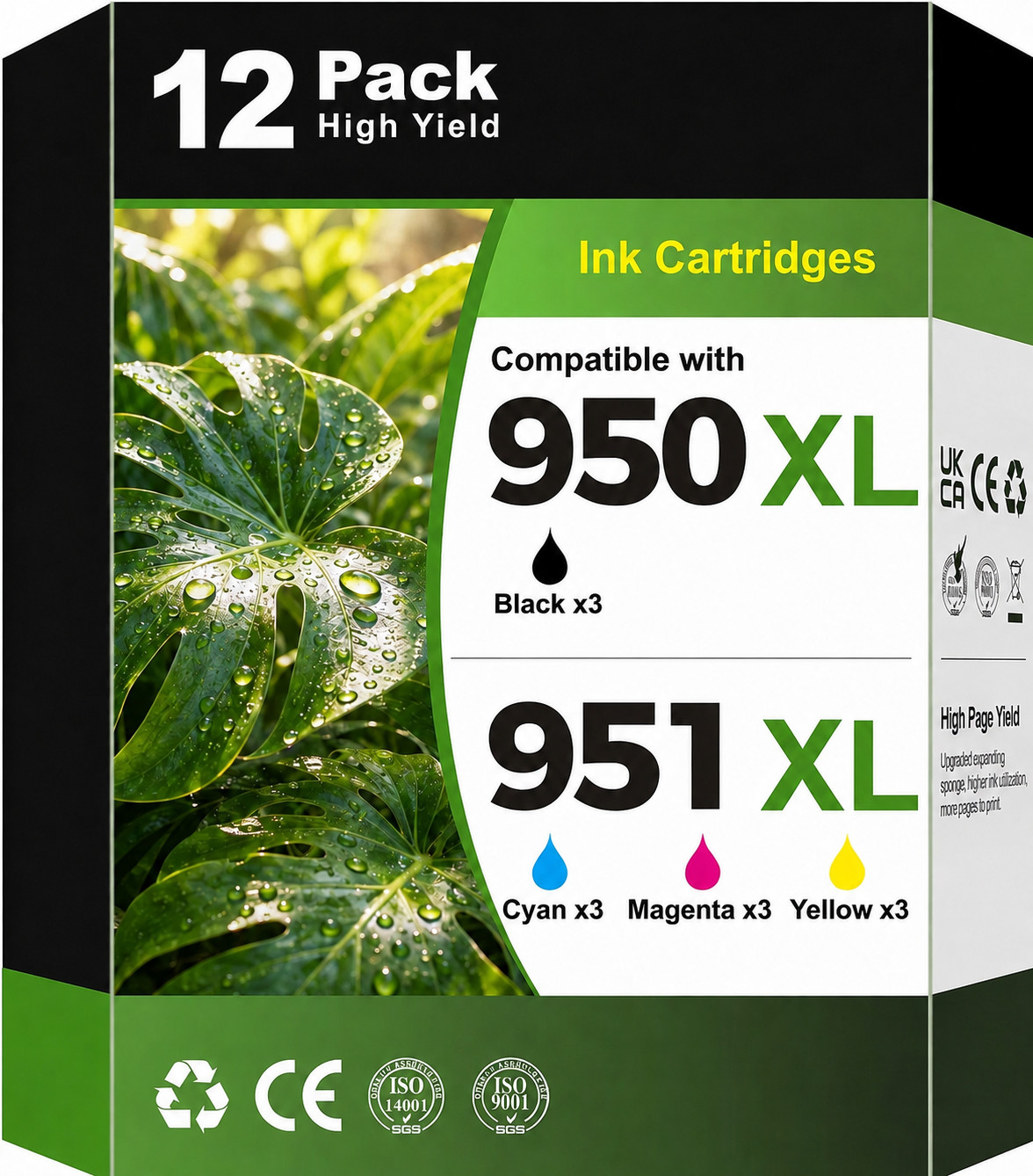 12PK 950XL 951XL ink replacement for  950XL 951XL OfficeJet Pro 8610 8615 8616