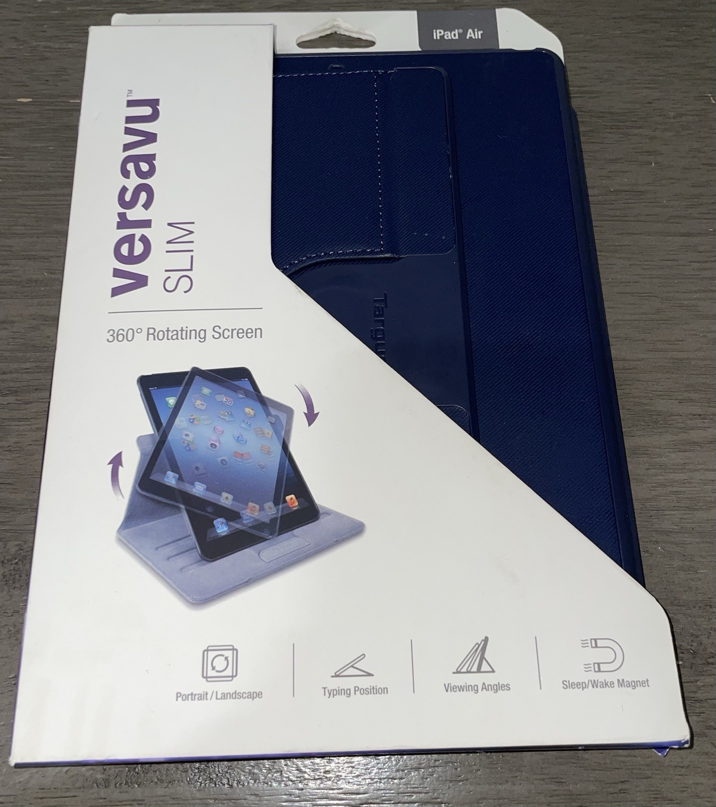 Targus, iPad Air Versavu SLIM Case 360 Rotating Screen Blue