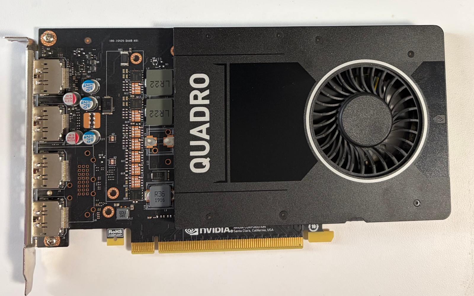 PNY NVIDIA Quadro P2200 5GB GDDR5X PCIe x16 Graphic Card P/N: VCQP2200 Tested